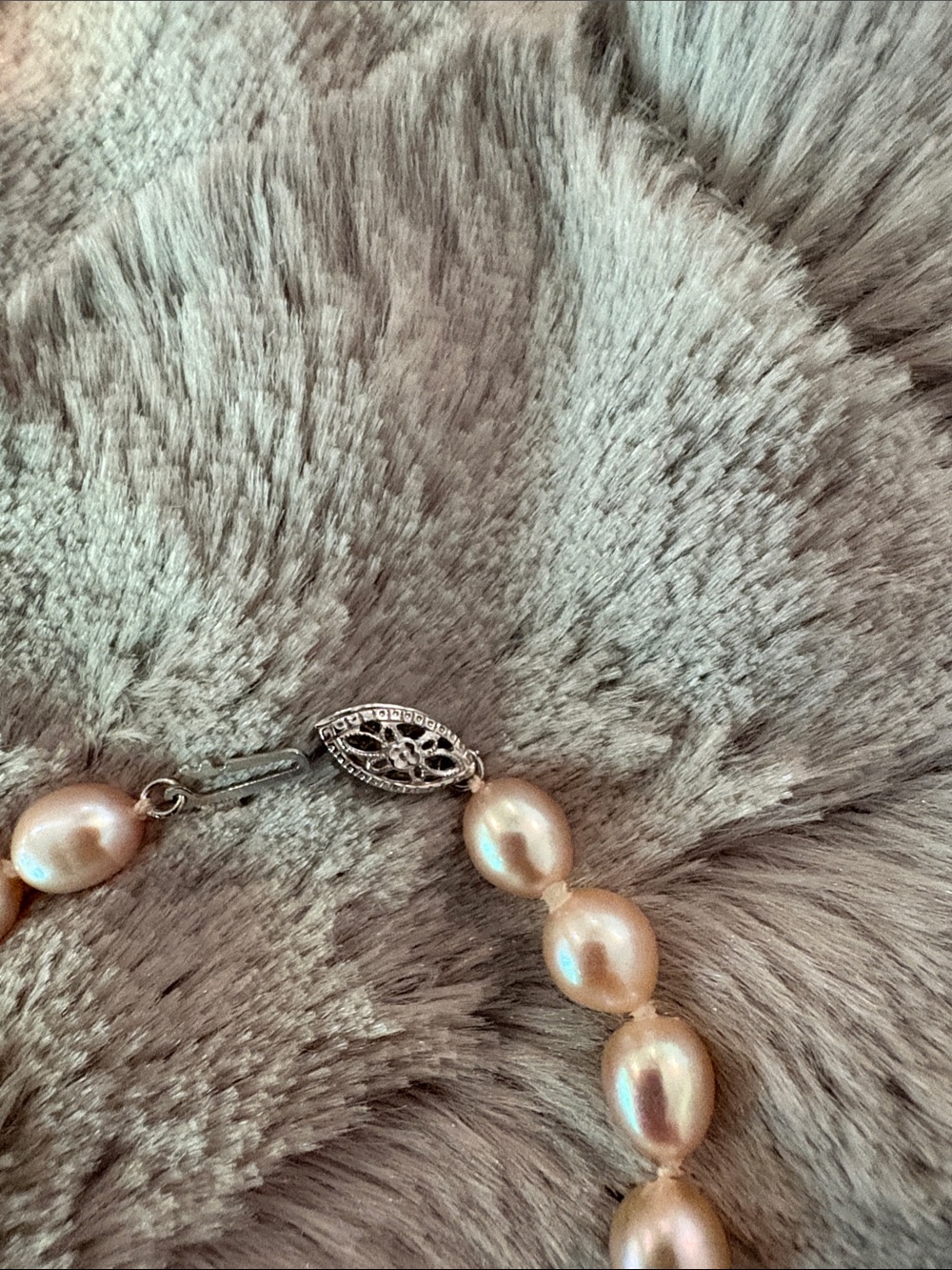Pink Freshwater Pearl Necklace - Classic Pearl Strand - Picture 2 of 4